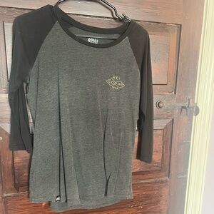 REI Co-op Charcoal and Black baseball tee